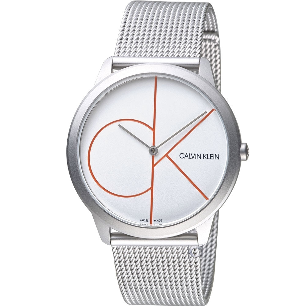 Calvin Klein Minimal White Dial Silver Mesh Bracelet Watch for Men - K3M51152 Buy Now By Calvin Klein