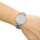 Fossil Carlie Silver Dial Silver Steel Strap Watch for Women - ES4341 Buy Now By Fossil