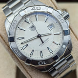 Tag Heuer Aquaracer Quartz White Dial Silver Steel Strap Watch for Men - WAY1111.BA0928 Buy Now By Tag Heuer