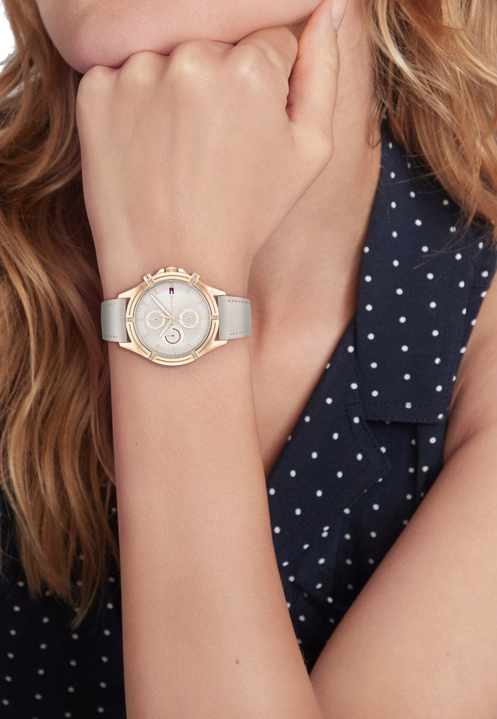 Tommy Hilfiger Angela Quartz Silver Dial Brown Leather Strap Watch for Women - 1782125 Buy Now By Tommy Hilfiger