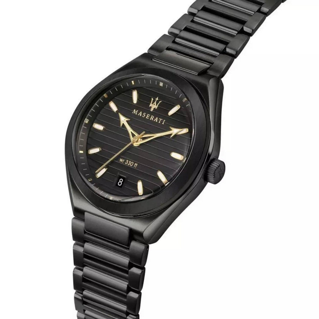 Maserati Triconic Analog Black Dial Black Steel Strap Watch For Men - R8853139004 Buy Now By Maserati