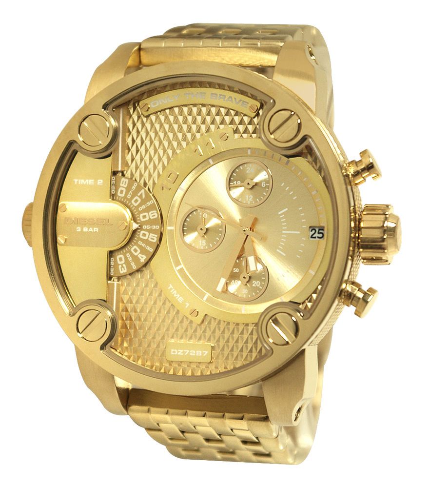 Diesel Big Daddy Analog Gold Dial Gold Stainless Steel Watch For Men - DZ7287 Buy Now By Diesel