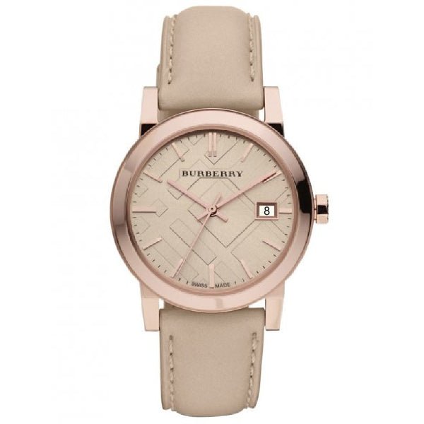 Burberry The City Beige Dial Beige Leather Strap Watch for Women - BU9109 Buy Now By Burberry