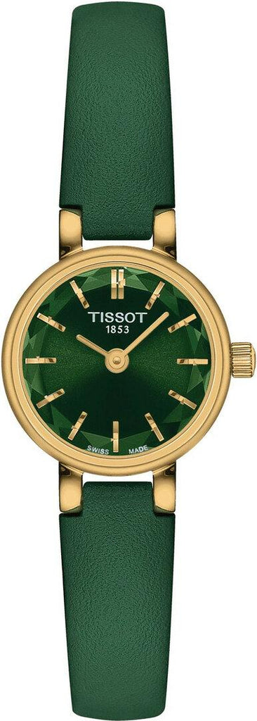 Tissot Lovely Round Green Mother of Pearl Dial Green Leather Strap Watch for Women - T140.009.36.091.00 Buy Now By Tissot