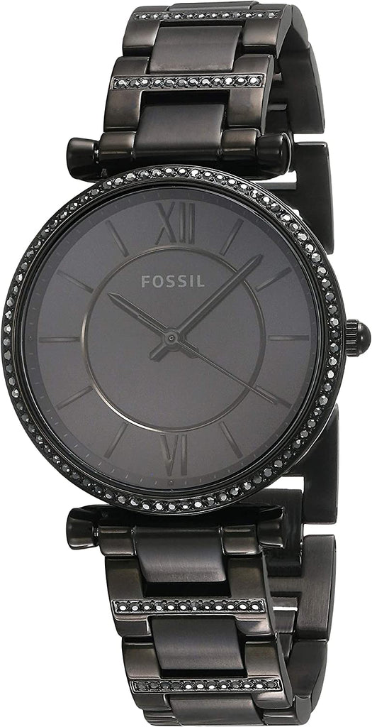 Fossil Carlie Black Dial Black Steel Strap Watch for Women - ES4488 Buy Now By Fossil