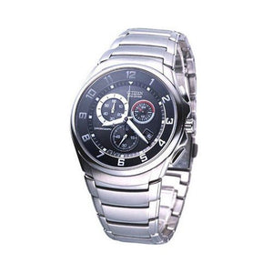 Citizen Eco Drive Chronograph Black Dial Silver Stainless Steel Watch For Men - AT0690-55E Buy Now By Citizen