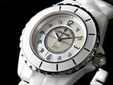Chanel J12 Diamonds Quartz Ceramic White Dial White Steel Strap Watch for Women - J12 H2422