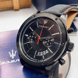 Maserati Circuito Black Dial Black Leather Strap Watch For Men - R8871627004 Buy Now By Maserati