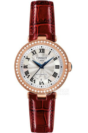 Tissot Bellissima Small Lady Diamonds Silver Dial Brown Leather Strap Watch For Women - T126.207.66.113.00 Buy Now By Tissot