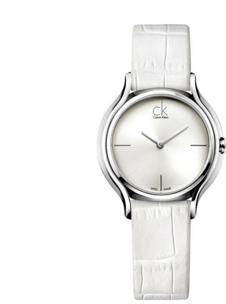 Calvin Klein Skirt White Dial White Leather Strap Watch for Women - K2U231K6 Buy Now By Calvin Klein