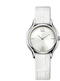 Calvin Klein Skirt White Dial White Leather Strap Watch for Women - K2U231K6 Buy Now By Calvin Klein