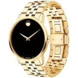 Movado Museum Classic Quartz Black Dial Gold Steel Strap Watch for Men - 0607203 Buy Now By Movado