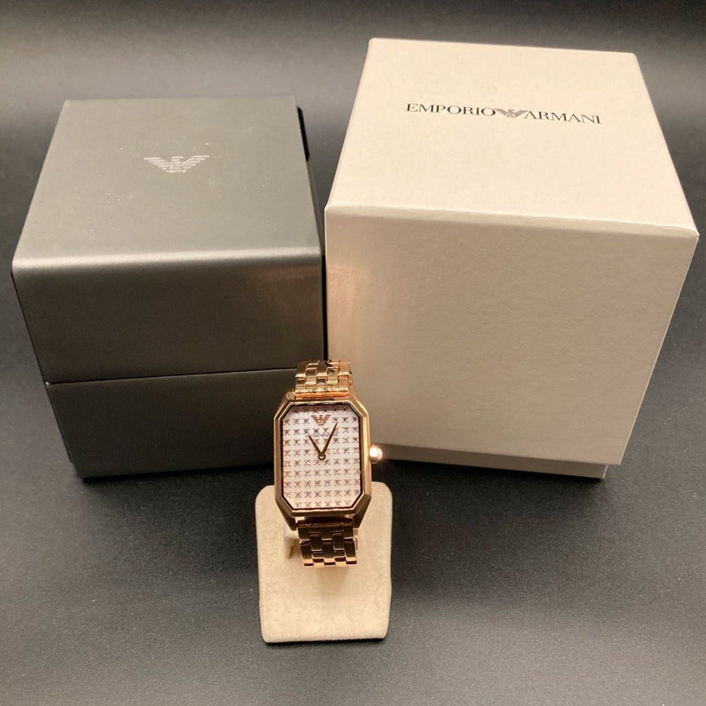 Emporio Armani Gioia Quartz Mother of Pearl Dial Rose Gold Steel Strap Watch For Women - AR11389 Buy Now By Emporio Armani