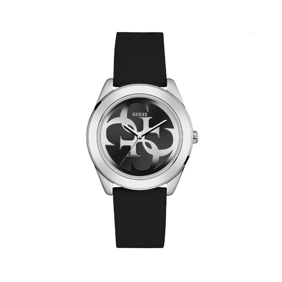 Guess G-Twist Quartz Black Dial Black Silicone Strap Watch For Men - W0911L8 Buy Now By Guess