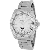 Gucci Dive Quartz White Dial Silver Steel Strap Watch for Men - YA136302 Buy Now By Gucci