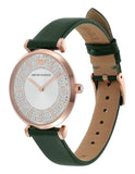 Emporio Armani Pro Planet Analog Silver Dial Green Leather Strap Watch For Women - AR11517 Buy Now By Emporio Armani