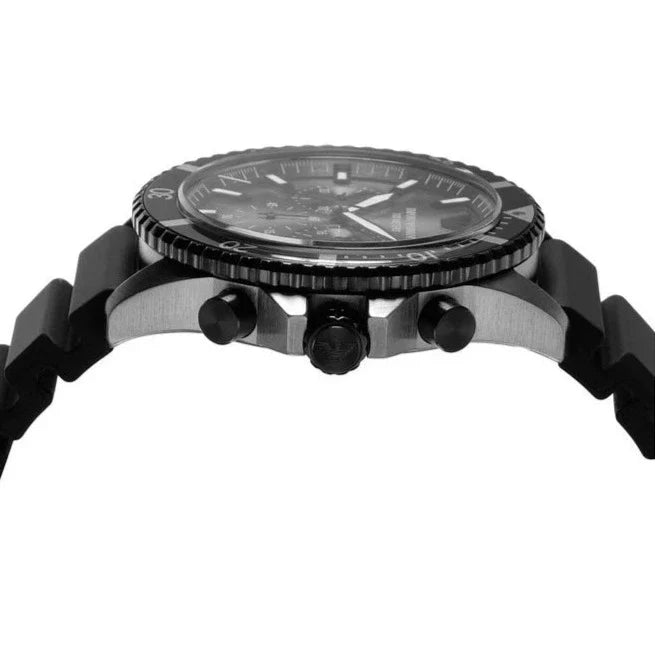 Emporio Armani Diver Chronograph Black Dial Black Silicon Strap Watch For Men - AR11515 Buy Now By Emporio Armani