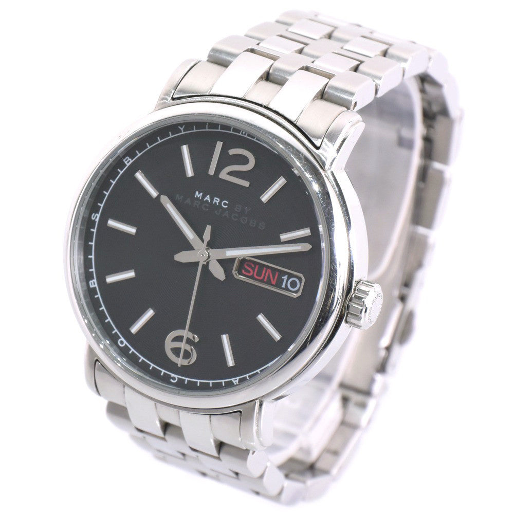 Marc Jacobs Fergus Black Dial Silver Steel Strap Watch for Men - MBM5075 Buy Now By Marc Jacobs