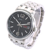 Marc Jacobs Fergus Black Dial Silver Steel Strap Watch for Men - MBM5075 Buy Now By Marc Jacobs