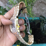 Bulova Crystal Chronograph White Dial Two Tone Steel Strap Watch for Men - 98C109 Buy Now By Bulova