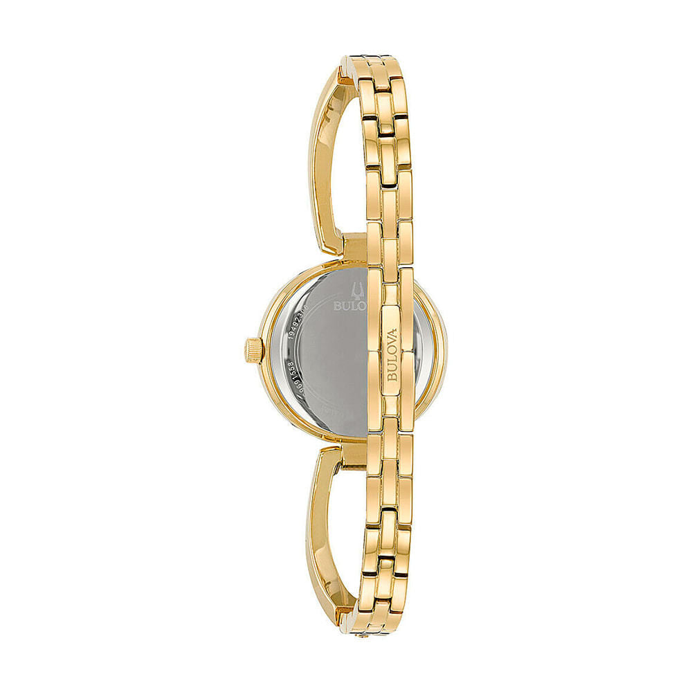 Bulova Crystal Collection Mother of Pearl Dial Gold Steel Strap Watch for Women - 98L225 Buy Now By Bulova