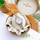 Bulova Crystal Collection Mother of Pearl Dial Silver Steel Strap Watch for Women - 98L232 Buy Now By Bulova