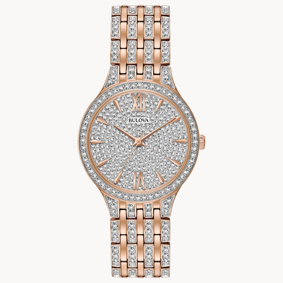 Bulova Crystal Collection Silver Crystals Dial Two Tone Steel Strap Watch for Women - 98L235 Buy Now By Bulova