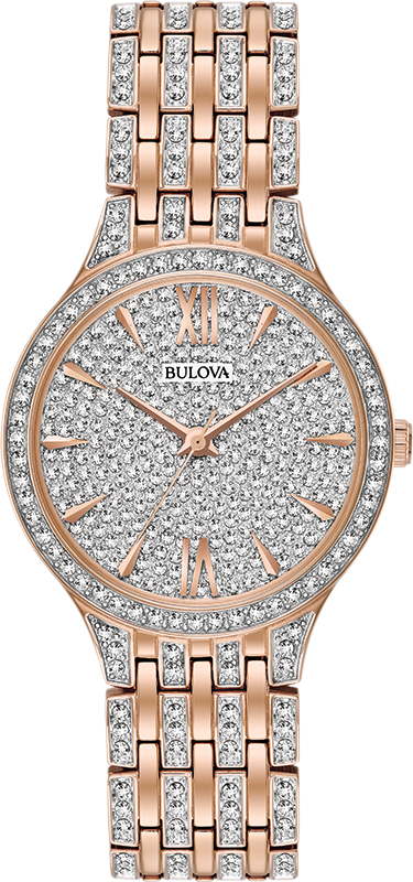 Bulova Crystal Collection Silver Crystals Dial Two Tone Steel Strap Watch for Women - 98L235 Buy Now By Bulova