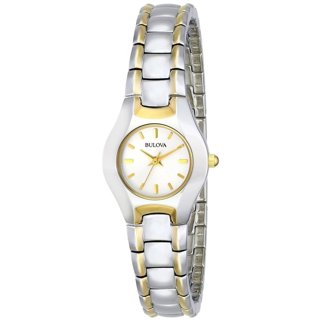 Bulova Classic White Dial Two Tone Steel Strap Watch for Women - 98T84 Buy Now By Bulova
