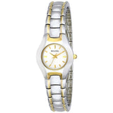 Bulova Classic White Dial Two Tone Steel Strap Watch for Women - 98T84 Buy Now By Bulova