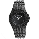 Bulova Crystal Collection Phantom Black Dial Black Steel Strap Watch for Men - 98A240 Buy Now By Bulova