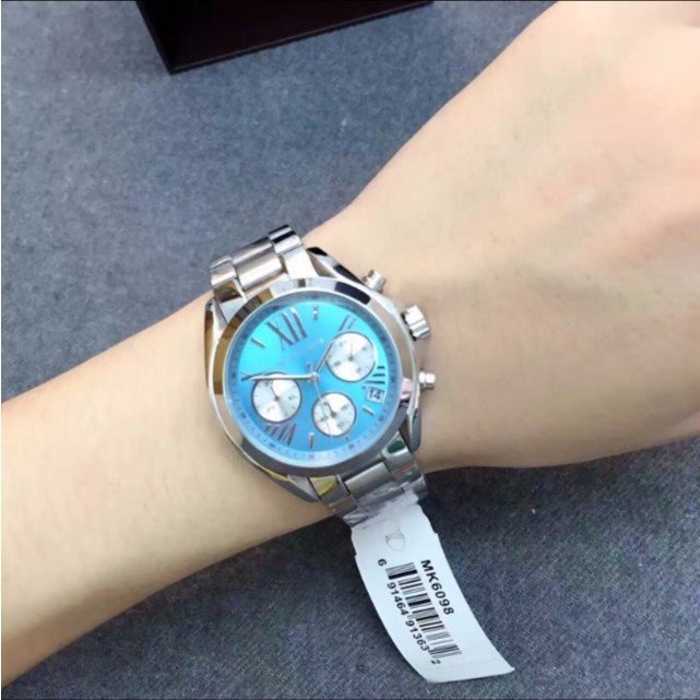 Michael Kors Bradshaw Chronograph Blue Dial Silver Steel Strap Watch For Women - MK6098 Buy Now By Michael Kors