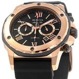 Bulova Marine Star Chronograph Black Dial Black Rubber Strap Watch for Men - 98B104 Buy Now By Bulova