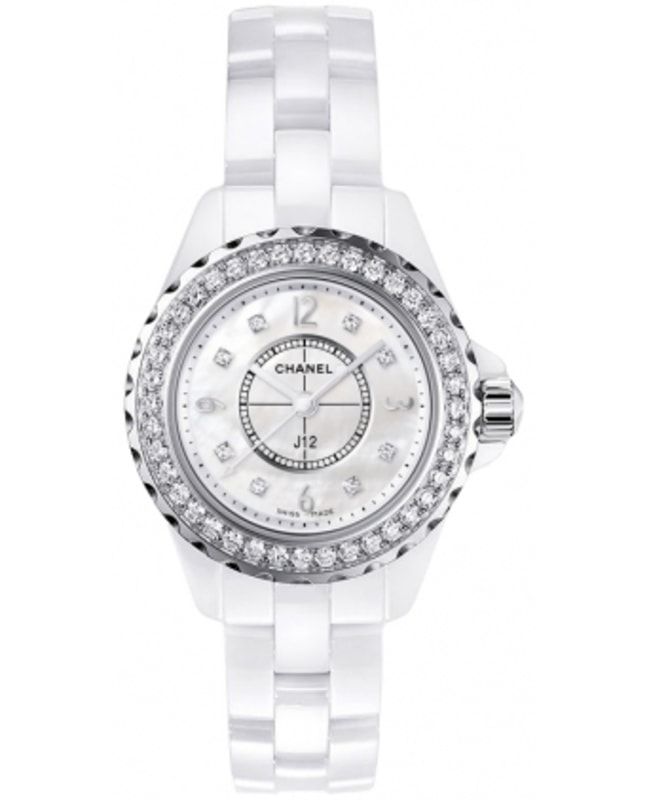 Chanel J12 Quartz Diamonds White Dial White Steel Strap Watch for Women - J12 H3110 Buy Now By Chanel