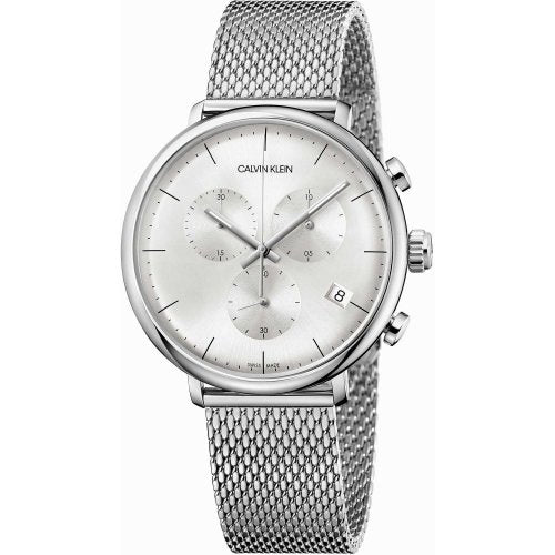 Calvin Klein High Noon Silver Dial Silver Mesh Bracelet Watch for Men - K8M27126 Buy Now By Calvin Klein