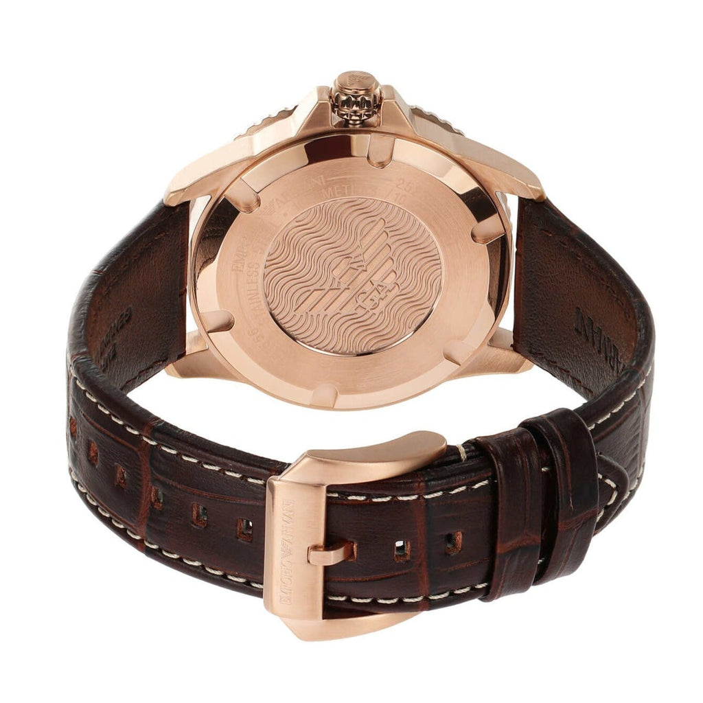 Emporio Armani Pro Planet Three Hand Date Blue Dial Brown Leather Strap Watch For Men - AR11556 Buy Now By Emporio Armani