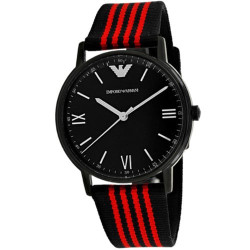 Emporio Armani Kappa Black Dial Two Tone NATO Strap Watch For Men - AR11015 Buy Now By Emporio Armani