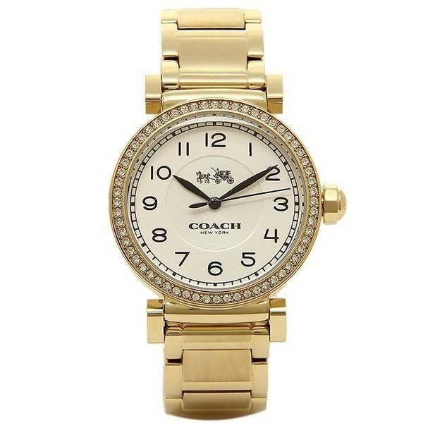 Coach Madison White Dial Gold Steel Strap Watch for Women - 14502397 Buy Now By Coach