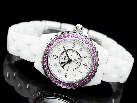 Chanel J12 Quartz Diamonds Mother of Pearl White Dial White Steel Strap Watch for Women - J12 H3243 Buy Now By Chanel