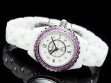 Chanel J12 Quartz Diamonds Mother of Pearl White Dial White Steel Strap Watch for Women - J12 H3243 Buy Now By Chanel