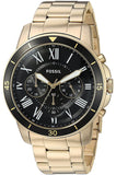 Fossil Inscription Automatic Black Dial Gold Steel Strap Watch for Men - FS5267 Buy Now By Fossil