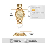 Michael Kors Runway Chronograph Gold Dial Gold Steel Strap Watch For Women - MK7323 Buy Now By Michael Kors