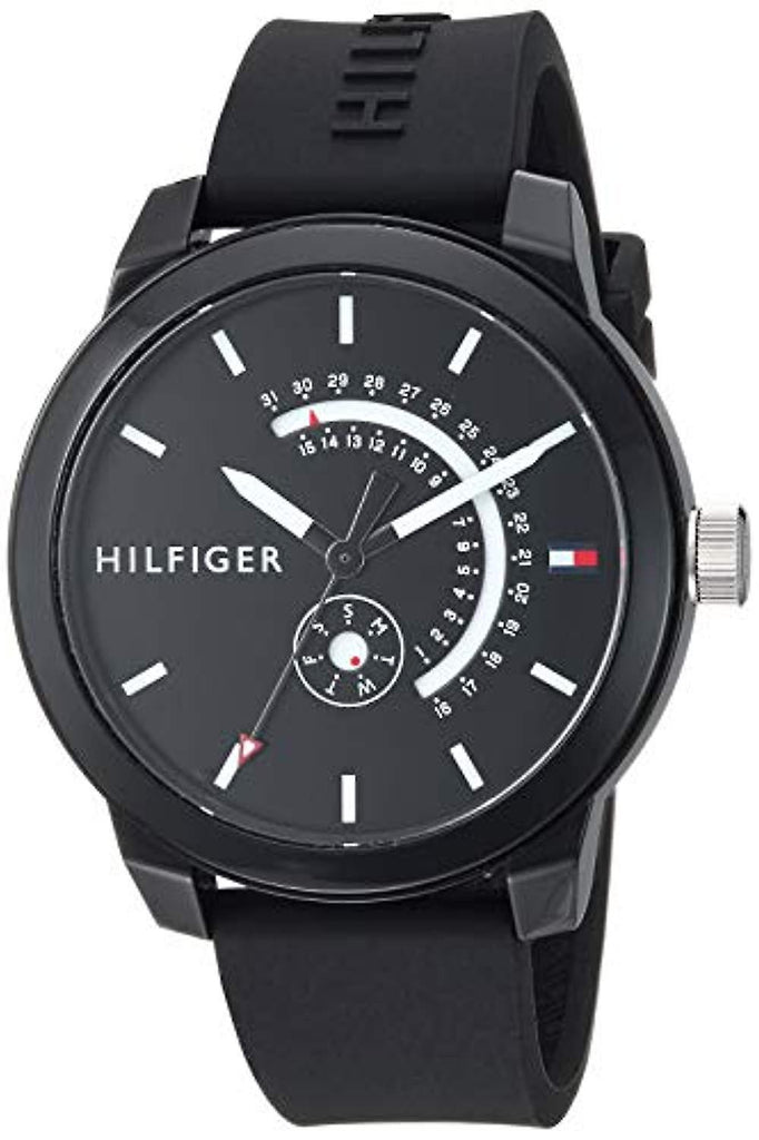 Tommy Hilfiger Denim Quartz Black Dial Black Rubber Strap Watch for Men - 1791483 Buy Now By Tommy Hilfiger