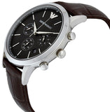 Emporio Armani Renato Chronograph Black Dial Brown Leather Strap Watch For Men - AR2482 Buy Now By Emporio Armani