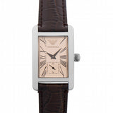 Emporio Armani Classic Beige Dial Brown Leather Strap Watch For Women - AR0155 Buy Now By Emporio Armani
