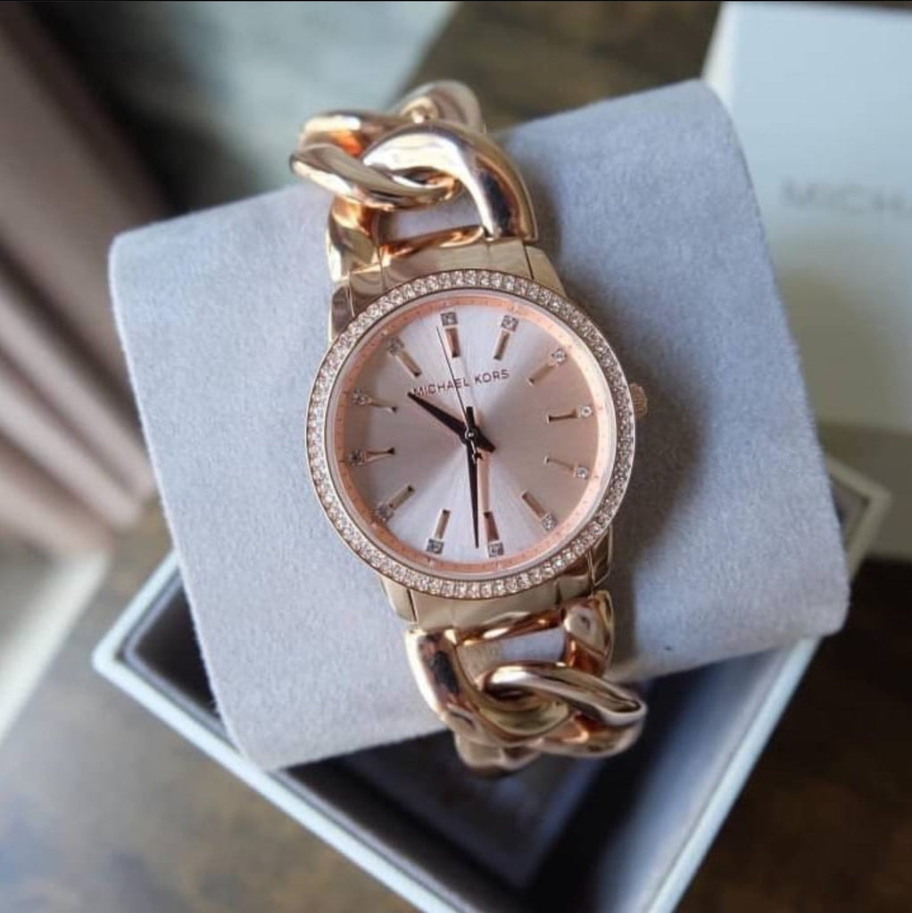Michael Kors Nini Quartz Crystals Rose Gold Dial Rose Go Watch For Women - MK3236 Buy Now By Michael Kors