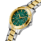 Guess Mist Analog Green Dial Two Tone Steel Strap Watch For Women - GW0723L1 Buy Now By Guess