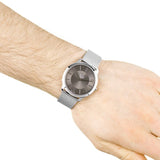 Calvin Klein Minimal Grey Dial Silver Mesh Bracelet Watch for Men - K3M21124 Buy Now By Calvin Klein