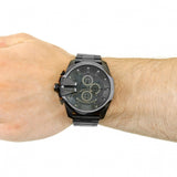 Diesel Mega Chief Chronograph Grey Dial Grey Steel Strap Watch for Men - DZ4282 Buy Now By Diesel