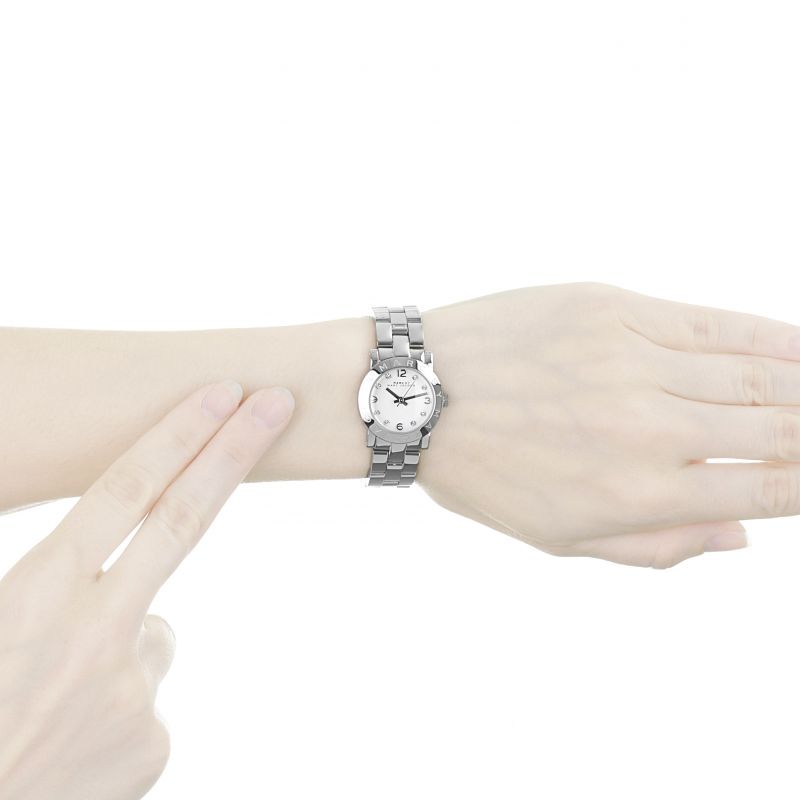 Marc Jacobs Mini Amy White Dial Silver Steel Strap Watch for Women - MBM3055 Buy Now By Marc Jacobs